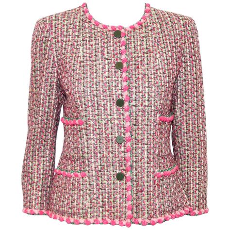 pink chanel coat|chanel tweed jacket for sale.